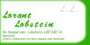 lorant lobstein business card